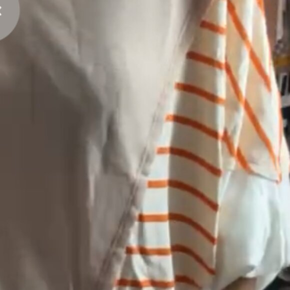 Color block Stripe Collared Pullover Soft Terry Top - Picture 2 of 2